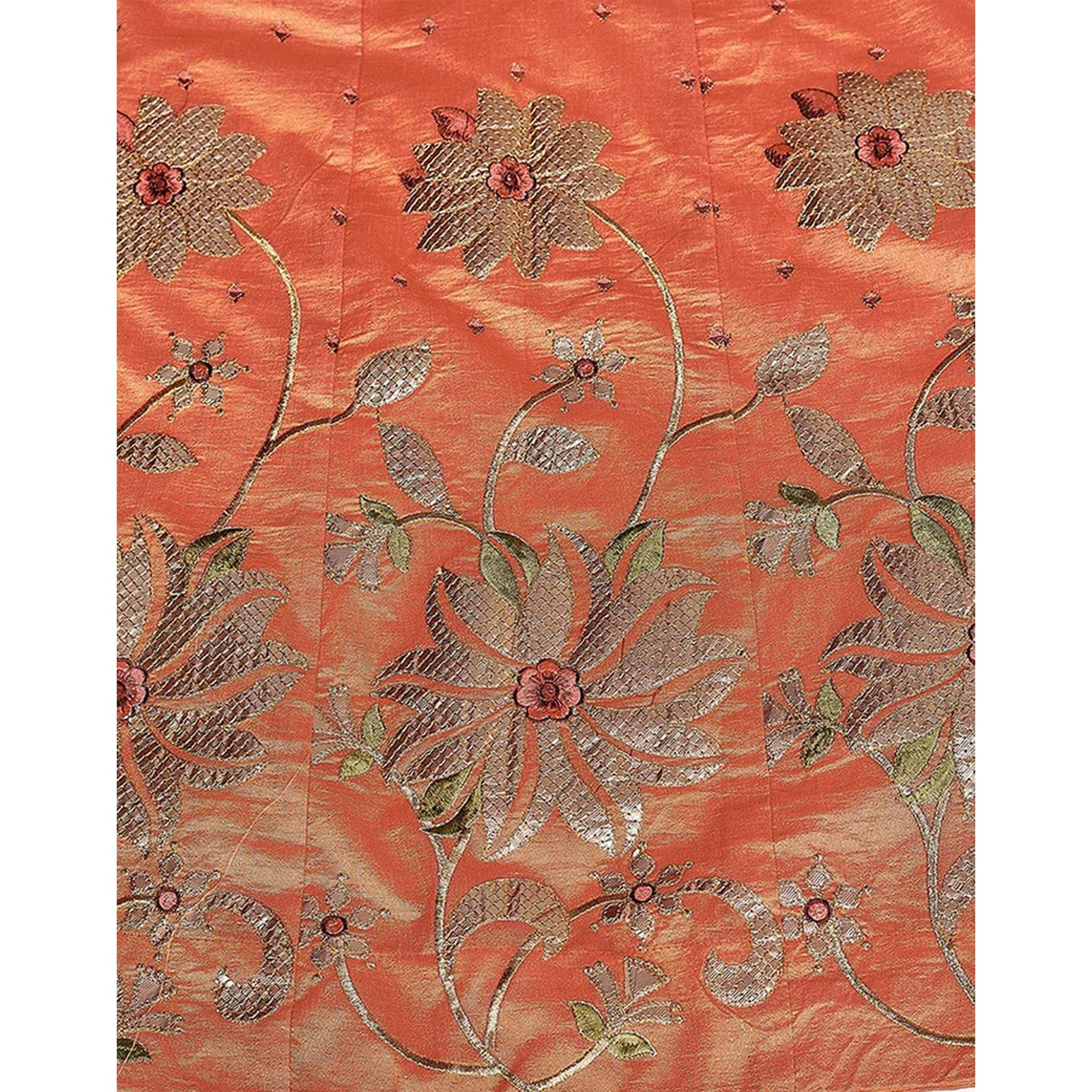 Sunrise Orange Gota Patti and Zari Stich Without can can work Lehenga choli ClothsVilla