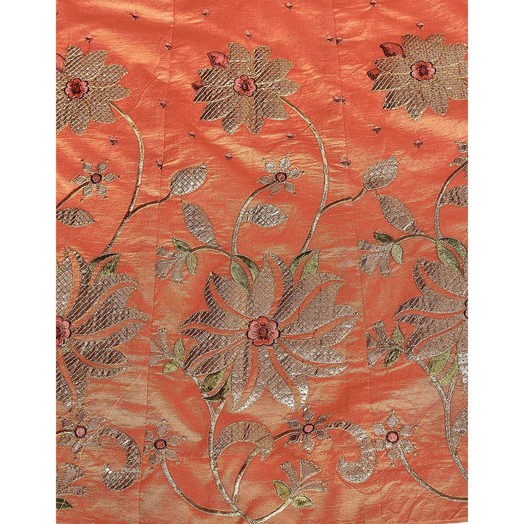 Sunrise Orange Gota Patti and Zari Stich Without can can work Lehenga choli ClothsVilla