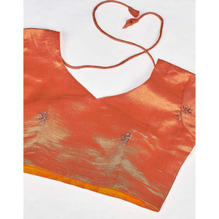 Sunrise Orange Gota Patti and Zari Stich Without can can work Lehenga choli ClothsVilla