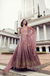 Load image into Gallery viewer, Pink To Dusty Multi Color Chinon Thread And Sequence Embroidered Work Gown ClothsVilla.com