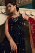 Load image into Gallery viewer, Georgette Thread &amp; Sequence Embroidered Work Gown ClothsVilla.com
