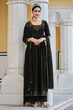 Load image into Gallery viewer, Black Georgette Embroidered Work Kurta Palazzo Dupatta Set ClothsVilla.com