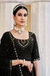 Load image into Gallery viewer, Black Georgette Embroidered Work Kurta Palazzo Dupatta Set ClothsVilla.com