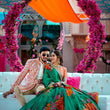 Load image into Gallery viewer, Graceful Green-Orange Sabyasachi Designer Digital Printed Lehenga Choli ClothsVilla