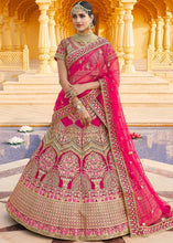 Load image into Gallery viewer, Rose Pink Velvet  Bridal Lehenga Choli with Embroidery &amp; Hand work Clothsvilla