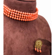 Load image into Gallery viewer, 4 Layer orange pearl Necklace Alloy Gold-plated Jewel Set ClothsVilla