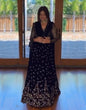 Load image into Gallery viewer, Lehenga Choli in Navy Blue Color with Sequence and Embroidery Work ClothsVilla