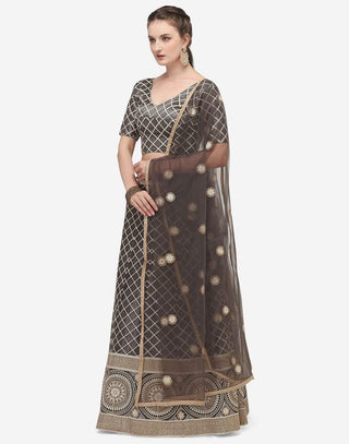 Grey Color Lucknow Work Lehenga Choli ClothsVilla