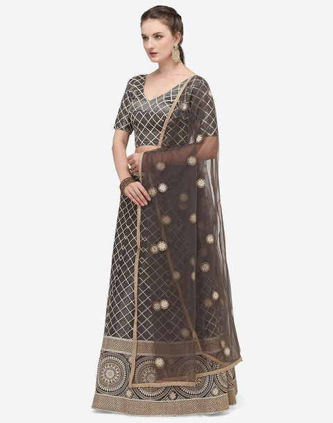 Grey Color Lucknow Work Lehenga Choli ClothsVilla Main image