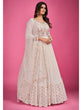 Load image into Gallery viewer, White Pure Georgette Embroidered Gown Clothsvilla