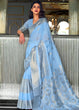 Load image into Gallery viewer, Maya Blue Zari Woven Designer Silk Saree Clothsvilla