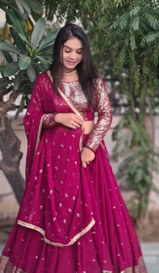 Pink Color Sequence Work Fancy Lehenga Choli Clothsvilla