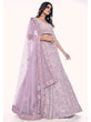 Load image into Gallery viewer, Lilac Soft Net Embroidered Designer Lehenga Choli Clothsvilla