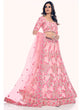 Load image into Gallery viewer, Peach Soft Net Embroidered Designer Lehenga Choli Clothsvilla