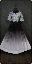 Load image into Gallery viewer, Georgette Black Colo Lovely Pattern Long Gown