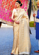 Load image into Gallery viewer, White Gold Handloom Weave Kanjivaram Silk Saree Clothsvilla