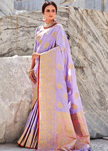 Load image into Gallery viewer, Orchid Purple Woven Designer Silk Saree with Butti overall Clothsvilla