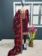 Load image into Gallery viewer, Fashionable Velvet Red Color Salwar Suit Clothsvilla