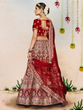 Load image into Gallery viewer, Maroon Velvet Semi Stitched Lehenga With Unstitched Blouse Clothsvilla
