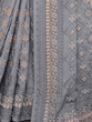 Load image into Gallery viewer, Grey Satin Georgette Saree With Unstitched Blouse Clothsvilla