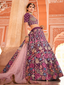 Purple Crepe Semi Stitched Lehenga With Unstitched Blouse Clothsvilla