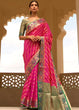 Load image into Gallery viewer, Hot Pink Woven Soft Banarasi Silk Saree with Contrast Pallu &amp; Blouse Clothsvilla