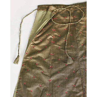 Pastel Brown Gota Patti and Zari Stich Without can can work Lehenga choli ClothsVilla