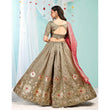 Load image into Gallery viewer, Pastel Brown Gota Patti and Zari Stich Without can can work Lehenga choli ClothsVilla