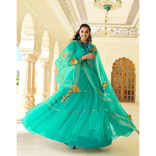 Mountain Meadow Gota Patti Pattern work Lehenga choli ClothsVilla