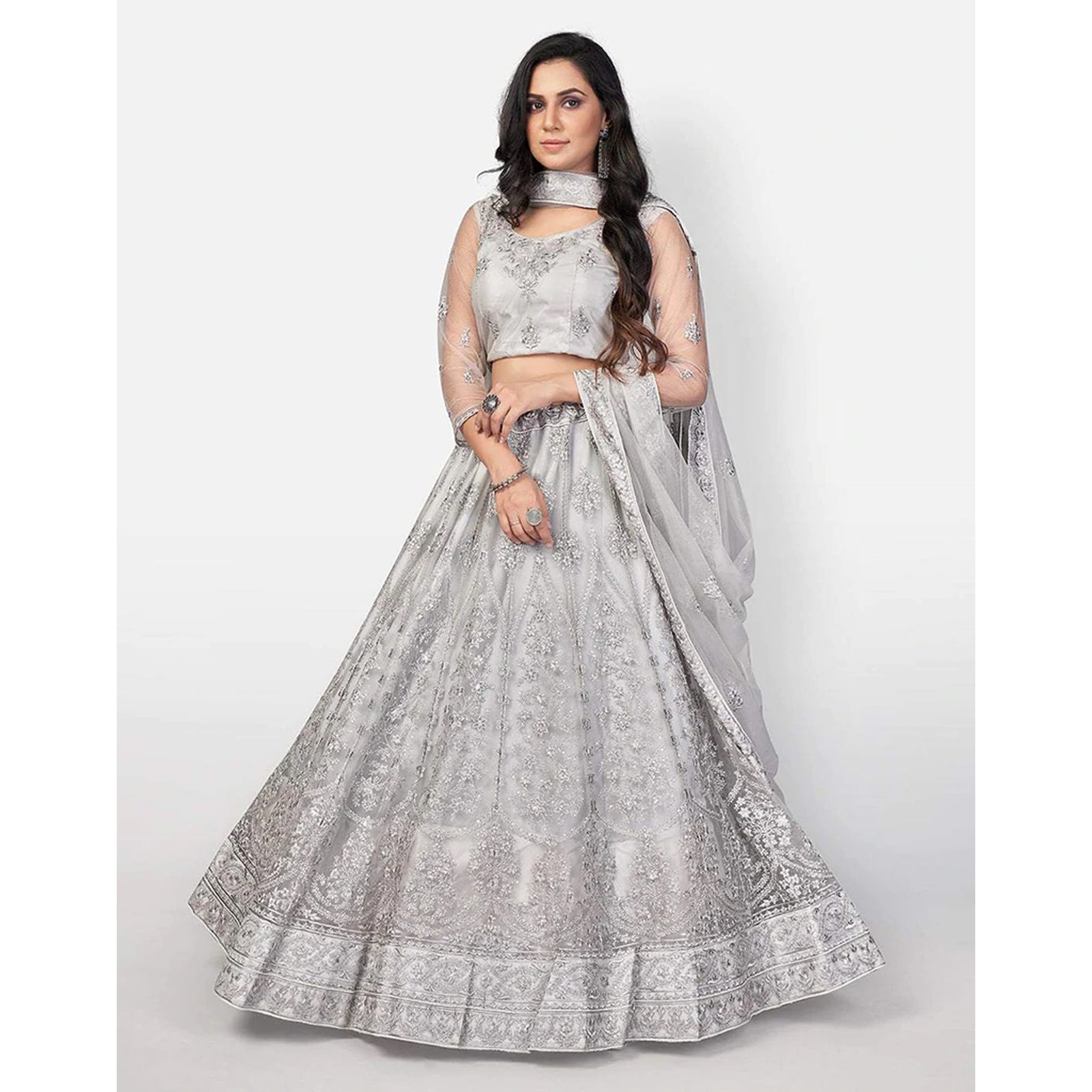 Heavy Soft Net Lehenga Choli with heavy Embroidery Work ClothsVilla
