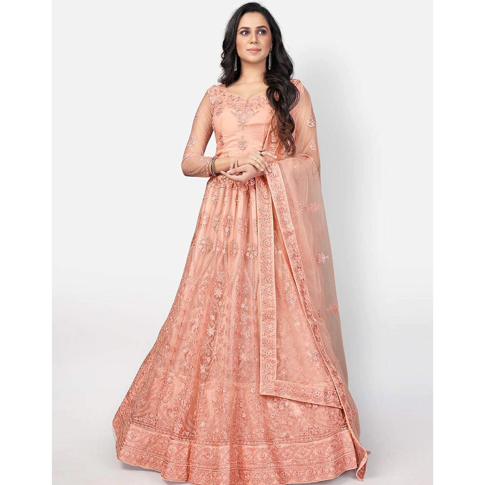 Heavy Soft Net Lehenga Choli with heavy Embroidery Work ClothsVilla