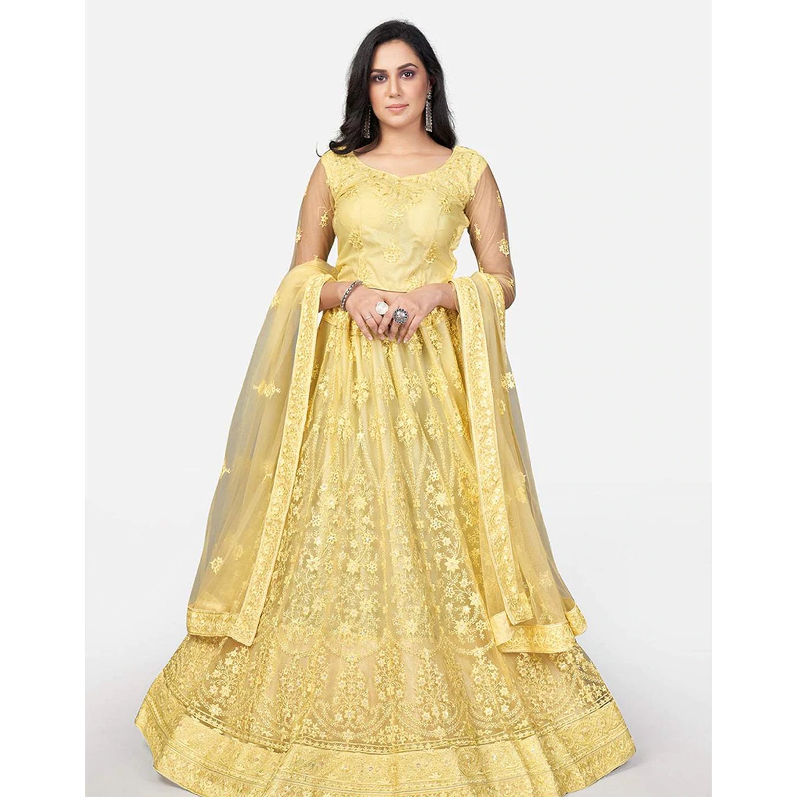Heavy Soft Net Lehenga Choli with heavy Embroidery Work ClothsVilla