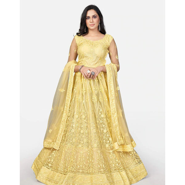 Heavy Soft Net Lehenga Choli with heavy Embroidery Work ClothsVilla