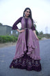 Load image into Gallery viewer, Dupatta-embellished Floor-length Gown in Purple Hue Clothsvilla