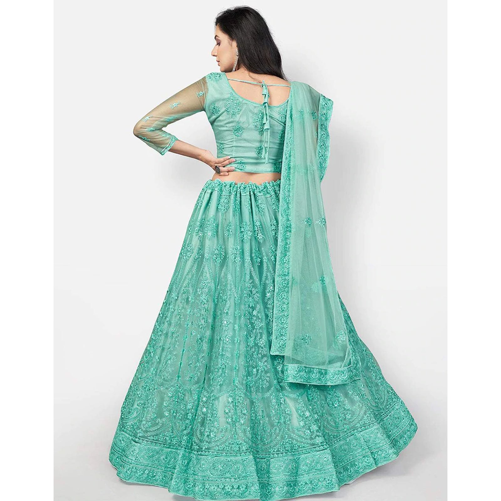 Heavy Soft Net Lehenga Choli with heavy Embroidery Work ClothsVilla