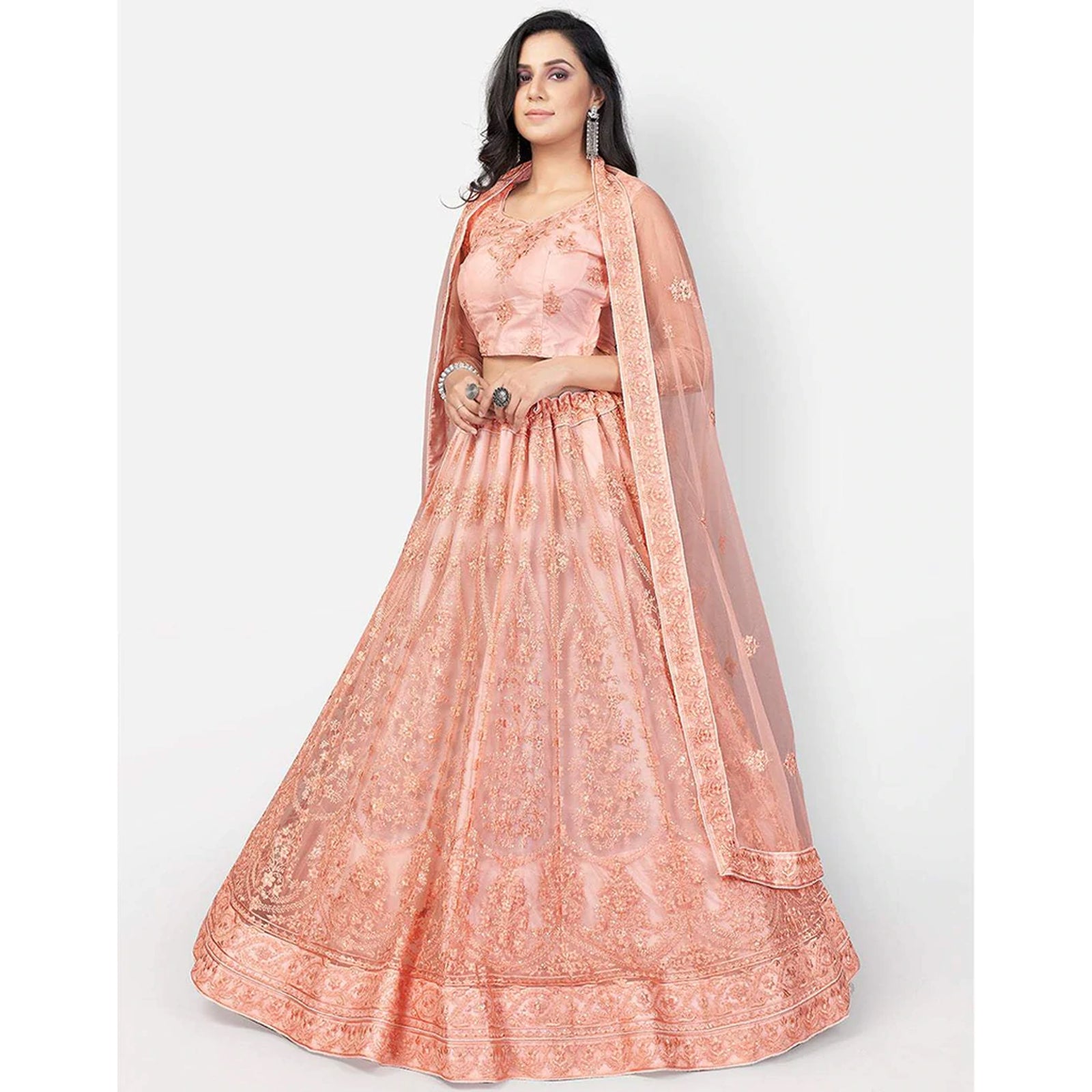 Heavy Soft Net Lehenga Choli with heavy Embroidery Work ClothsVilla