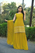 Load image into Gallery viewer, Women's Yellow Sharara Set for Party Wear Clothsvilla