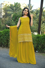 Load image into Gallery viewer, Women&#39;s Yellow Sharara Set for Party Wear Clothsvilla
