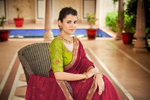 Load image into Gallery viewer, Designer Red Color Swarovski Sequence Work Silk Saree Clothsvilla