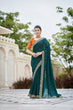 Load image into Gallery viewer, Designer Rama Color Swarovski Sequence Work Silk Saree Clothsvilla