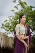 Load image into Gallery viewer, Designer Purple Color Swarovski Sequence Work Silk Saree Clothsvilla