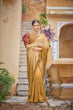 Load image into Gallery viewer, Fancy Yellow Color Sequence Thread Work Chinon Saree Clothsvilla