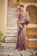 Load image into Gallery viewer, Fancy Dusty Pink Color Sequence Thread Work Chinon Saree Clothsvilla