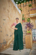 Load image into Gallery viewer, Fancy Dark Green Color Sequence Thread Work Chinon Saree Clothsvilla