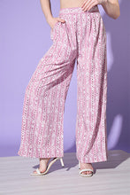 Load image into Gallery viewer, Cute Printed White &amp; Pink Shirt With Trouser ClothsVilla.com