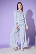 Load image into Gallery viewer, Blue Printed Shirt With Trouser Co-Ord Set ClothsVilla.com