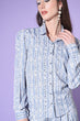 Load image into Gallery viewer, Blue Printed Shirt With Trouser Co-Ord Set ClothsVilla.com