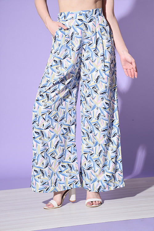 Multi Color Printed Shirt With Trouser Co-Ord Set ClothsVilla.com