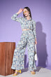 Load image into Gallery viewer, Blue Printed Shirt With Trouser Co-Ord Set ClothsVilla.com