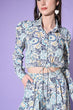 Load image into Gallery viewer, Blue Printed Shirt With Trouser Co-Ord Set ClothsVilla.com